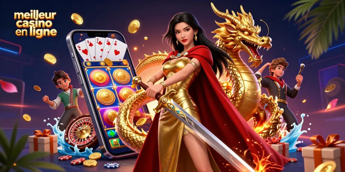 Engagez-vous avec le meilleur casino en ligne présentant des éléments dynamiques d'une aventure de jeu en 3D.