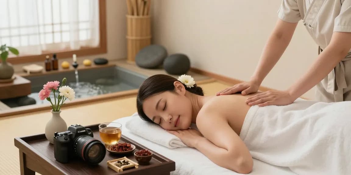 순천오피에서 편안한 스파 환경과 전통 치료를 받는 모습