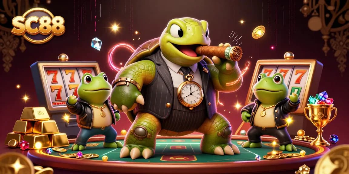 Join the SC88 casino experience with this vibrant illustration showcasing winning jackpots and exciting gameplay.