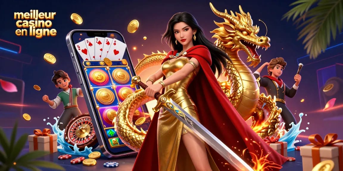 Engagez-vous avec le meilleur casino en ligne présentant des éléments dynamiques d'une aventure de jeu en 3D.