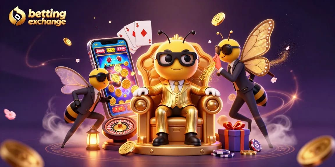 Experience the thrill of a betting exchange with dynamic gaming elements and a vibrant 3D scene.