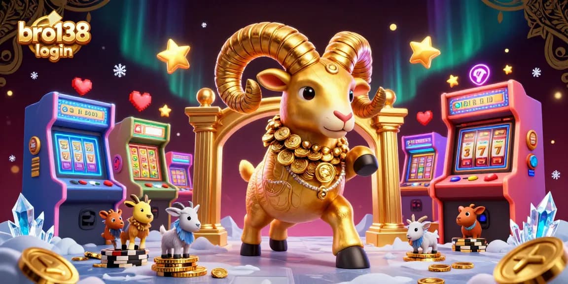 Spin to win with bro138 login: Catch the jackpot with 3D cartoon characters in a vibrant casino scene!