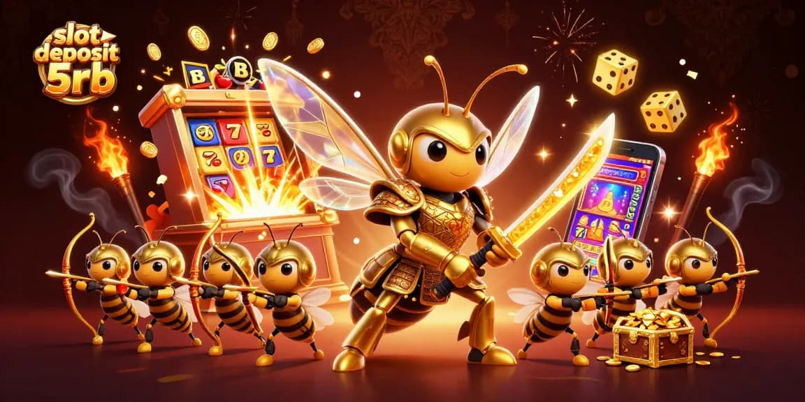 Engage in thrilling slot deposit 5rb gameplay with dynamic characters and jackpot action!