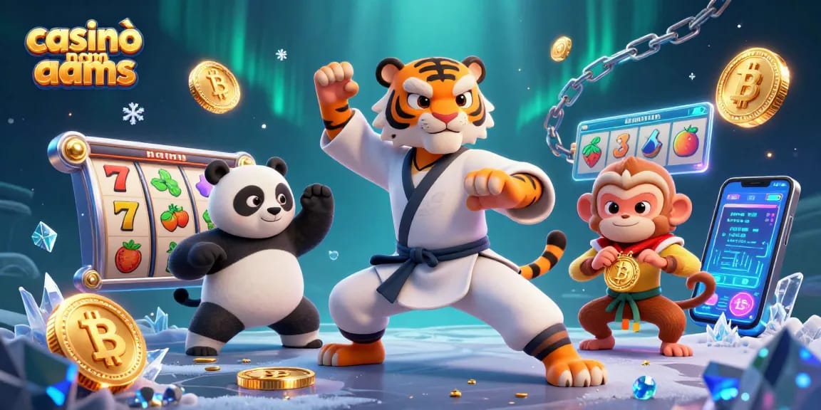 Gioca nei casinò non AAMS con slot avvincenti e monete di criptovaluta in un'illustrazione dinamica.