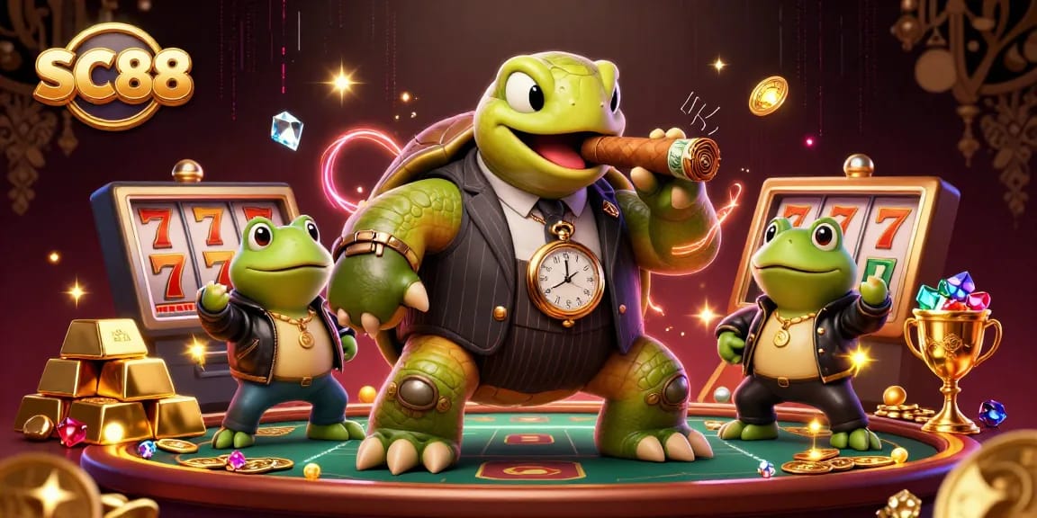 Join the SC88 casino experience with this vibrant illustration showcasing winning jackpots and exciting gameplay.