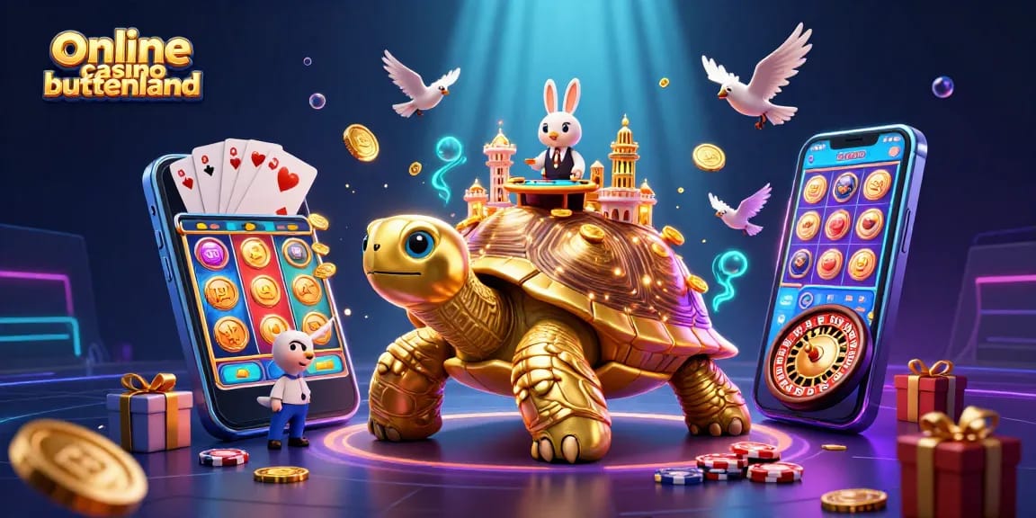 Engage with the vibrant world of online casino buitenland featuring a golden tortoise and gaming elements.