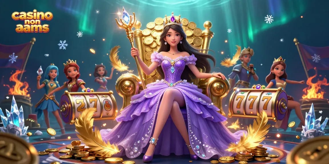 Prova la tua fortuna nei casino non AAMS con vivaci rulli delle slot e abbaglianti elementi dorati.