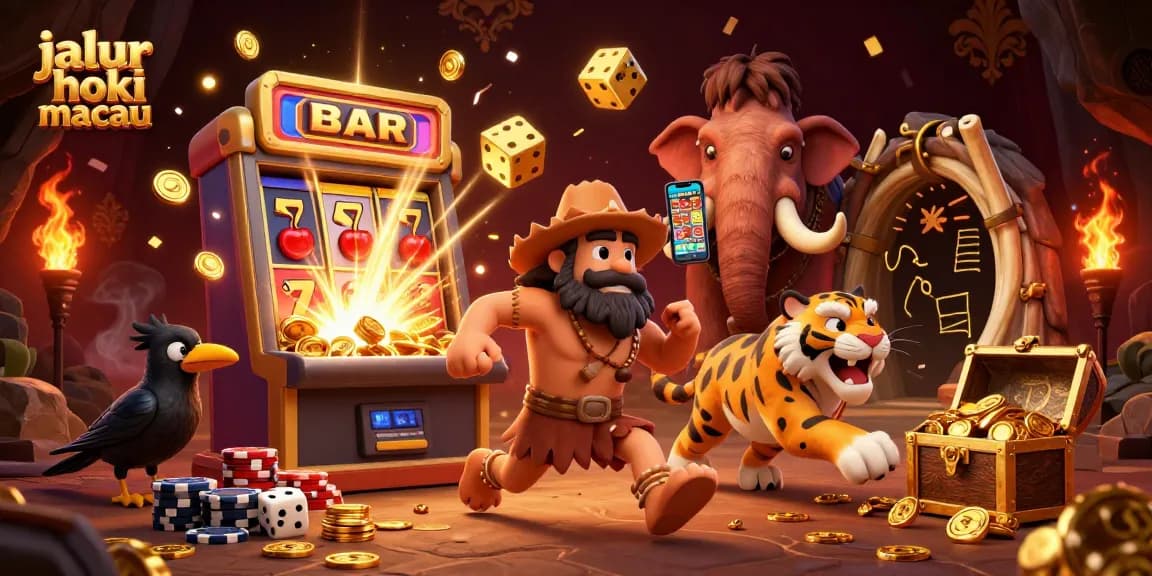 Engage with jalur hoki macau by exploring a vibrant, animated casino scene featuring dynamic characters and gaming elements.