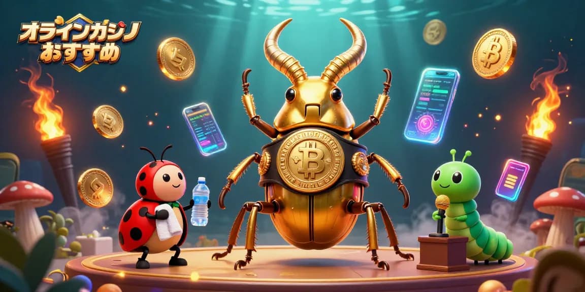 オンラインカジノ おすすめの魅力を伝える、3Dイラストに描かれたカジノシーン