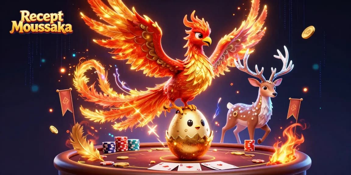 Play the winning Recept Moussaka strategy at the vibrant poker table with golden tokens!