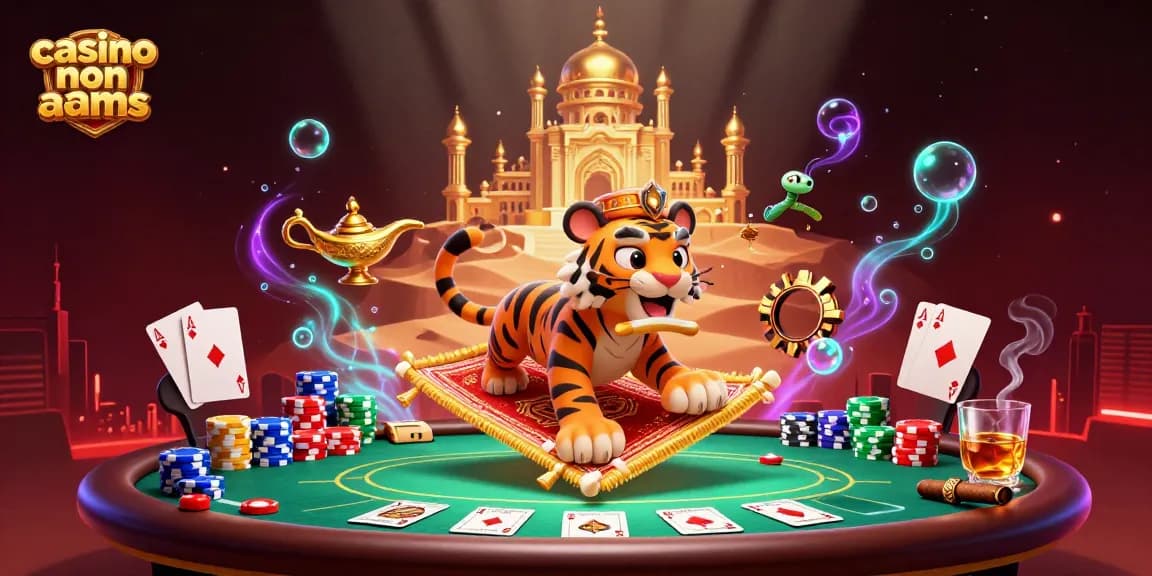 Partecipa a un'azione emozionante con casino non aams, con un vivace sultano tigre e elementi di poker.
