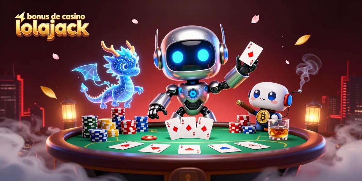 Experience the thrill with bonus de casino lolajack in this vibrant, action-packed casino illustration.