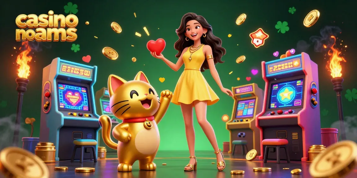 Scena coinvolgente con una donna felice e un gatto fortunato in un vivace contesto di casino non aams