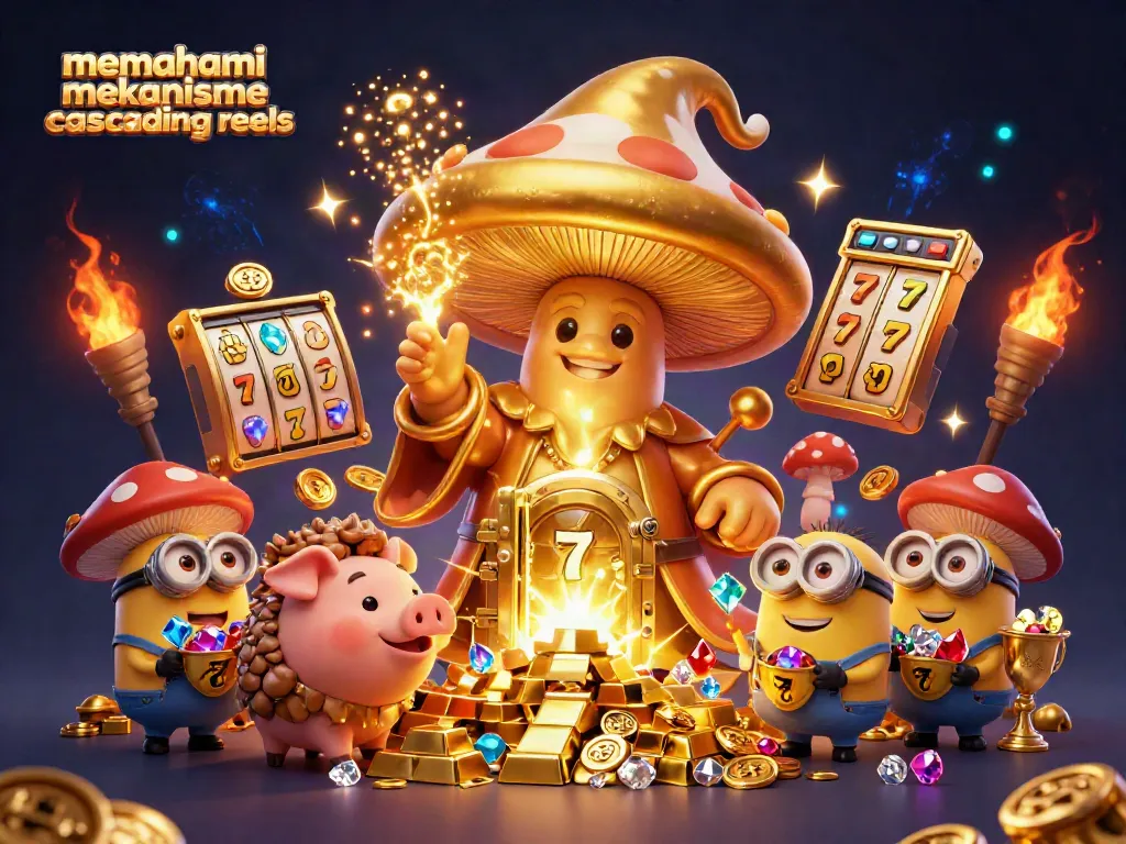 Gambarkan fitur memahami mekanisme cascading reels dalam mesin slot 3D yang mengagumkan.