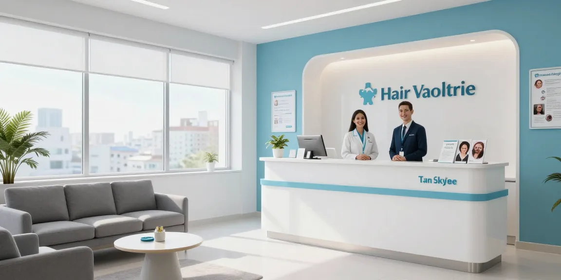 Hair transplant turkey consultation in a modern clinic with professional staff and welcoming patient care environment.