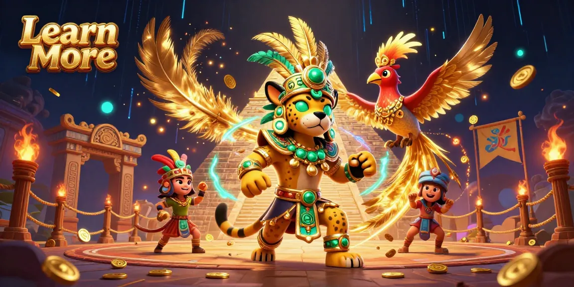 Engage with the Learn More experience at ATAS Casino with vibrant 3D illustrations of gaming excitement.