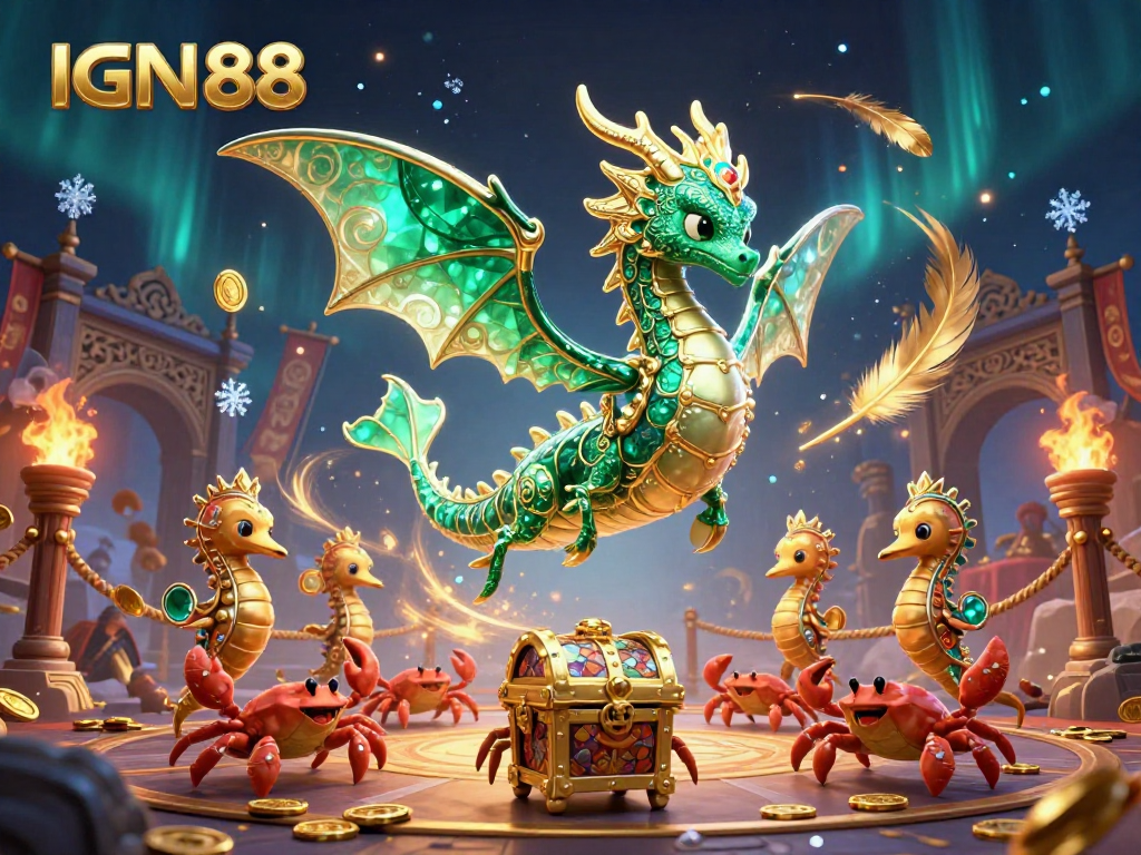 Engage with IGN88 while experiencing a vibrant online gaming fantasy scene filled with treasures and unique characters.