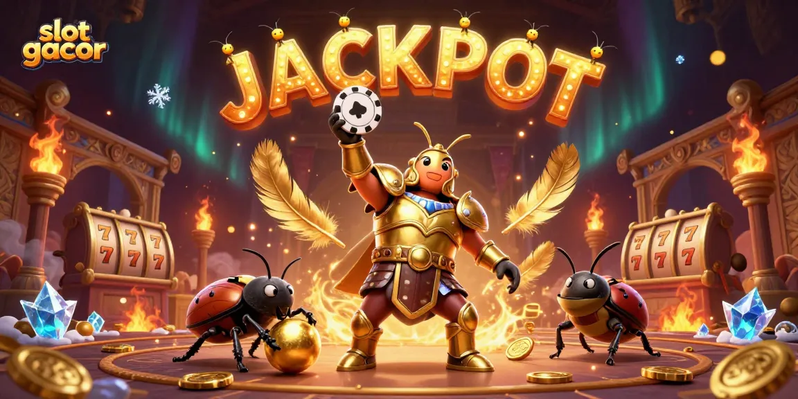 Experience the thrill of slot gacor with lively characters celebrating a jackpot in a dynamic casino scene.