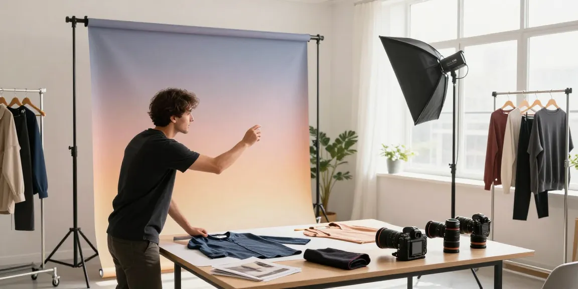 Servizi fotografici ecommerce: Fotografo che realizza foto di prodotti per e-commerce in studio.
