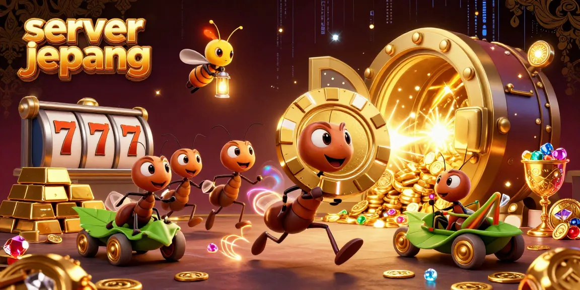 Experience thrilling gameplay with server jepang as ants carry a giant poker chip during a heist.
