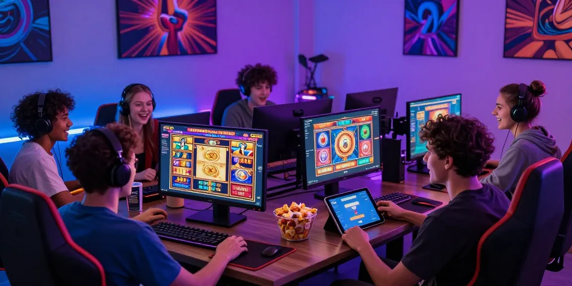 Engaging scene of players enjoying slot depo 1000 games online with vibrant atmosphere.