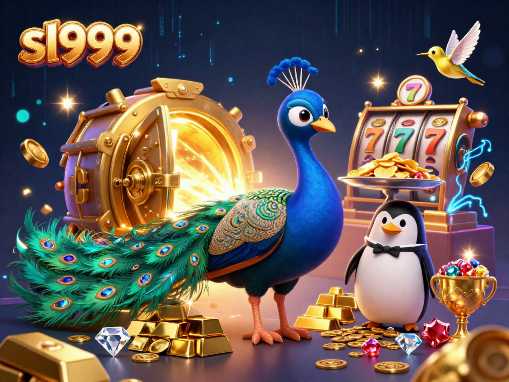 Play sl999 now with vibrant jackpot symbols in a dazzling casino atmosphere.