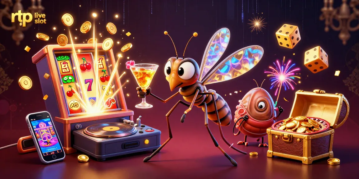 Experience the thrill of rtp live slot with a vibrant 3D illustration showcasing a unique casino scene.