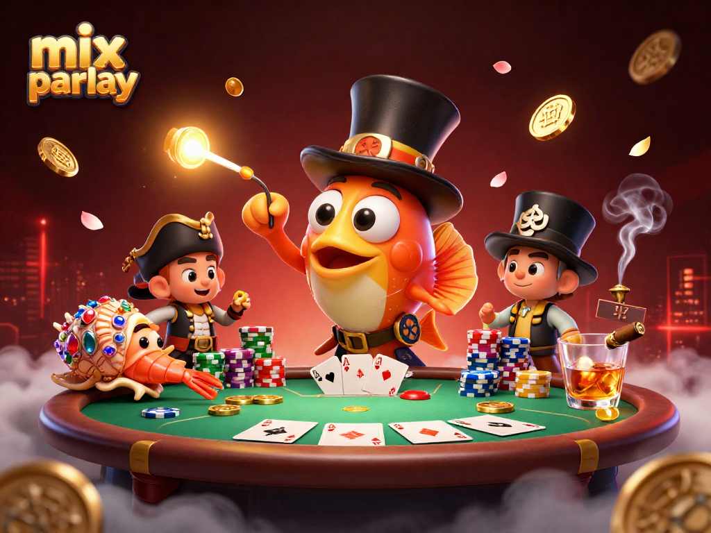 Mix parlay action featuring vibrant characters and rich gambling elements in a thrilling casino scene.