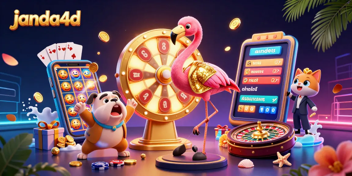 Menangkan slot gacor di janda4d dengan petunjuk dari karakter menarik di ilustrasi kasino.