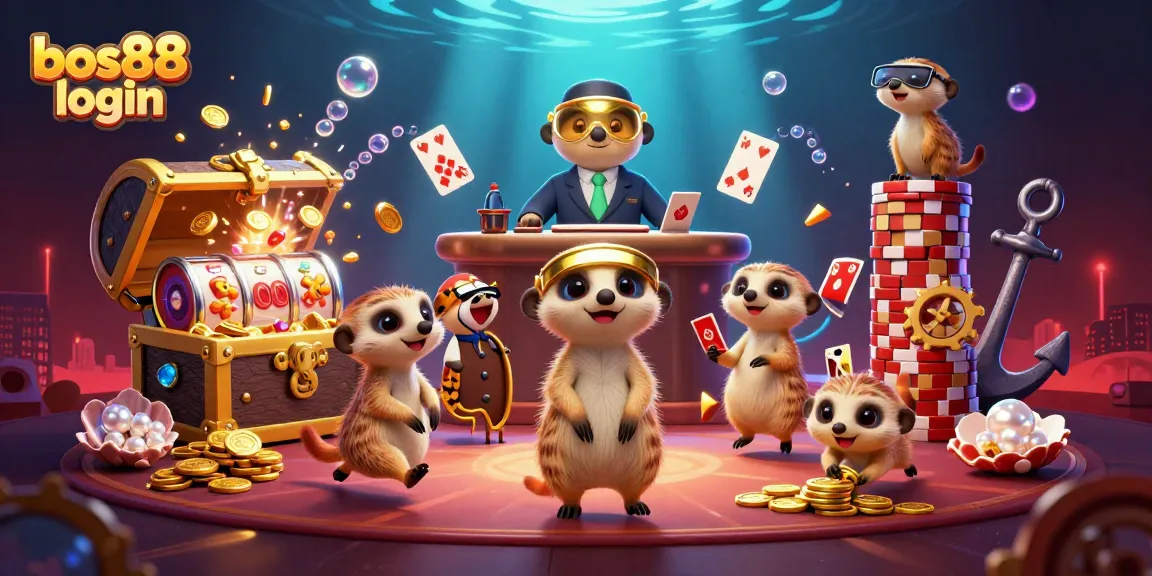 Experience the excitement of bos88 login with this colorful and dynamic casino scene.