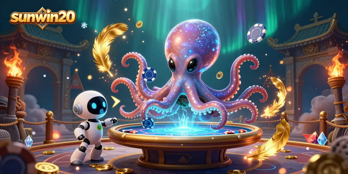 Experience thrilling gameplay with sunwin20 at a vibrant alien poker table, featuring animated characters and abundant action.
