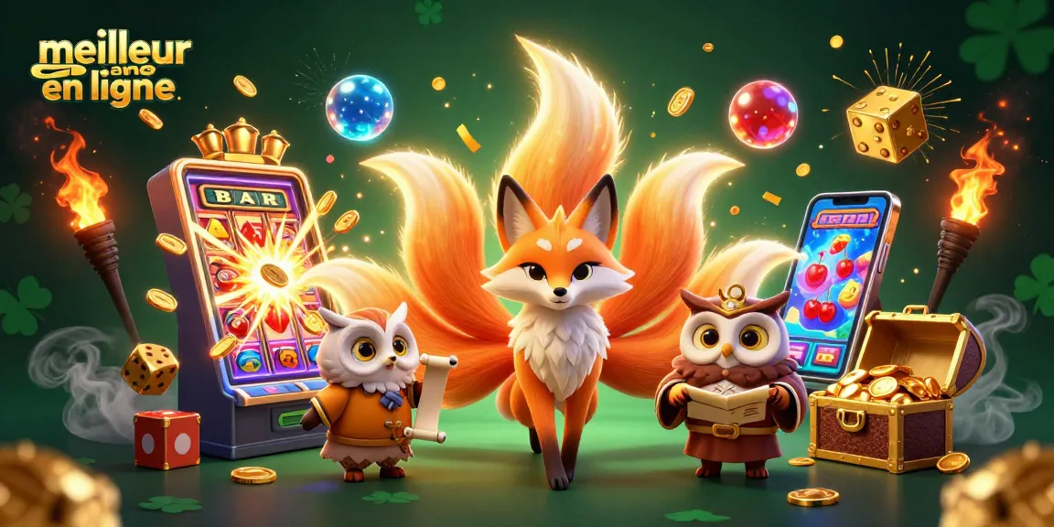 Experience the thrill at the meilleur casino en ligne with vibrant characters and dazzling game elements in a magical setting.