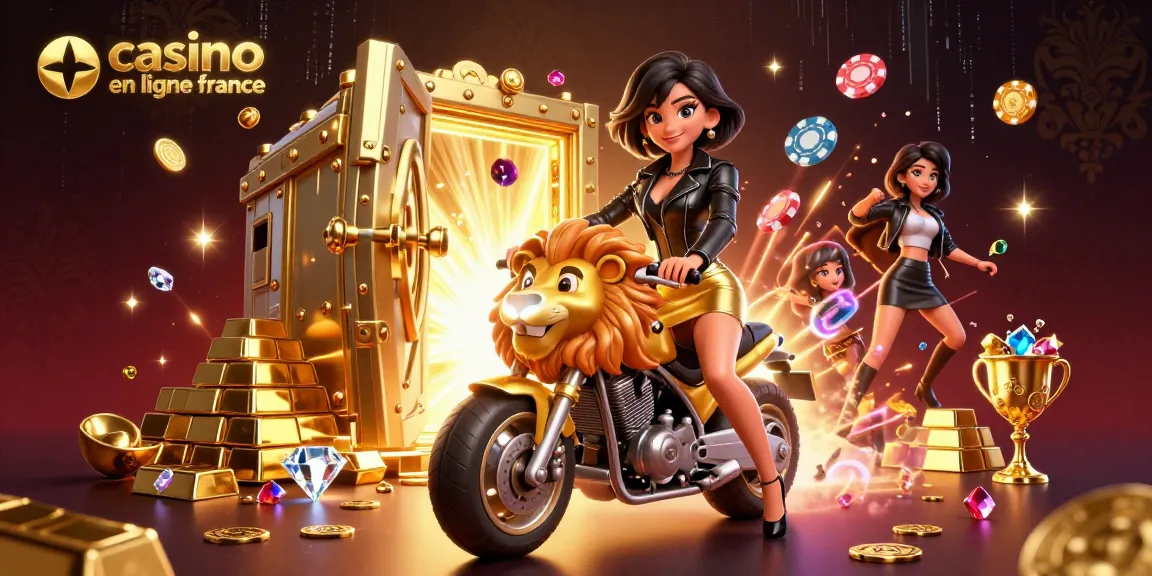 Vivez des gains au casino en ligne France avec une illustration 3D vibrante d'une scène de jeu passionnante.