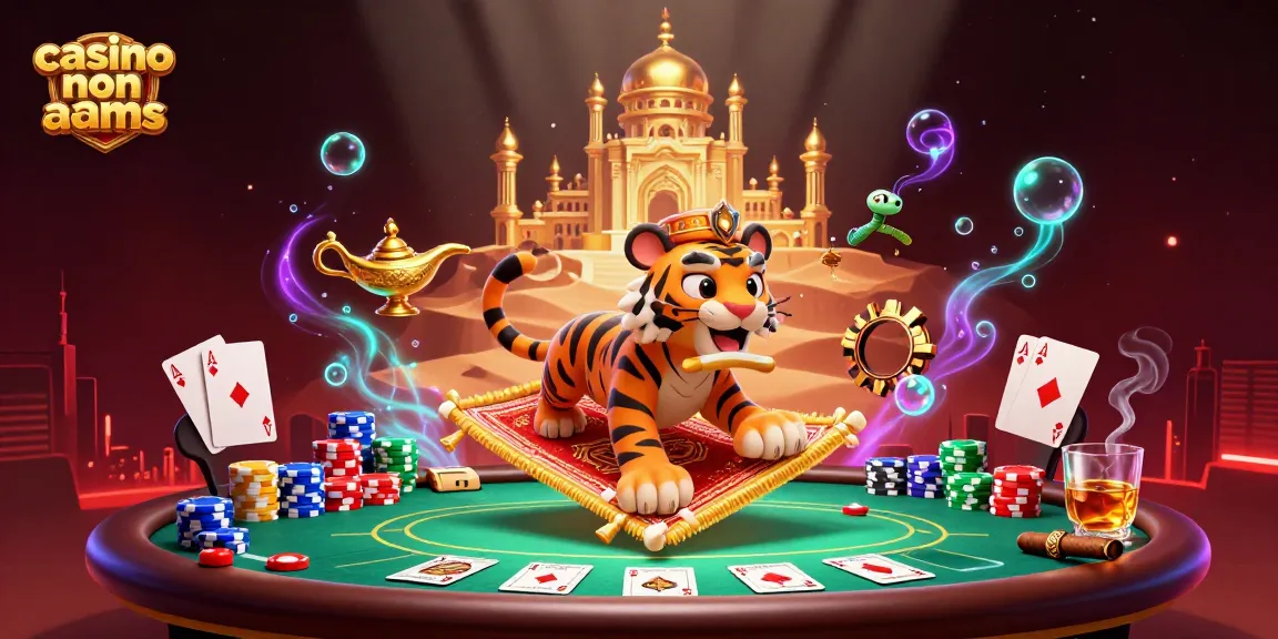 Partecipa a un'azione emozionante con casino non aams, con un vivace sultano tigre e elementi di poker.