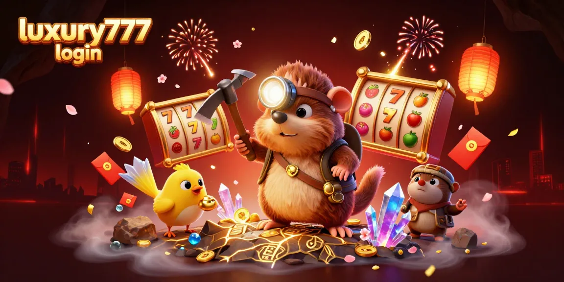 Immerse in the excitement of luxury777 login while reveling in a treasure hunt with vibrant casino elements.